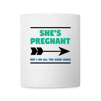 Famille enceinte Déclaration des parents Mère Bébé - Mug blanc - blanc - Devant