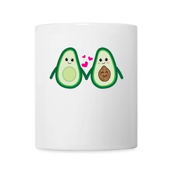 Avocado Herz Elternteil Schwangerschaft Schwanger - Tasse - Weiß - Vorne