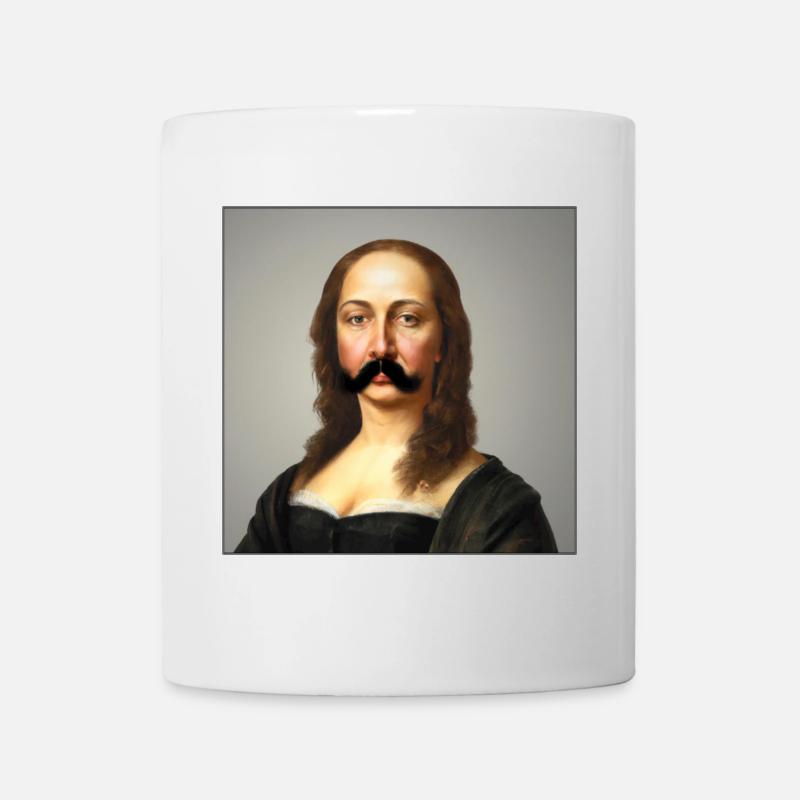Mona lisa mit Schnurrbart! - Tasse - Weiß