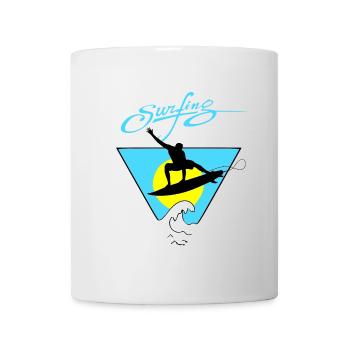 Surfen - Tasse - Weiß - Vorne