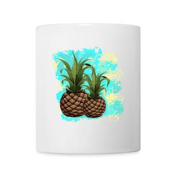 tolle früchte grafik, Ananas Motiv, beliebte Küche - Tasse - Weiß - Vorne