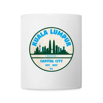 KL Skyline Vintage Emblem - Tasse - Weiß - Vorne