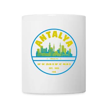 Antalya Skyline Badge Turkey - Mug - white - Front
