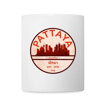 Pattaya Skyline Retro Badge - Mug - white - Front