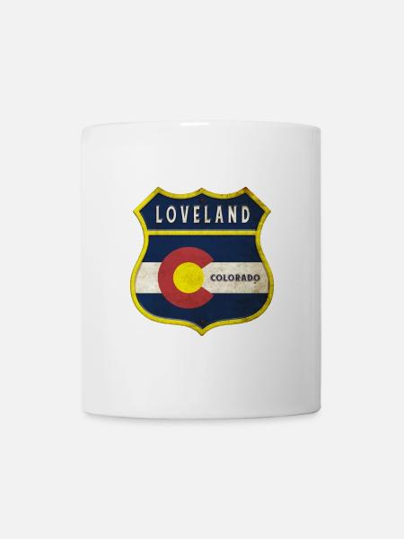 Loveland Colorado Wappen Design - Tasse - Weiß