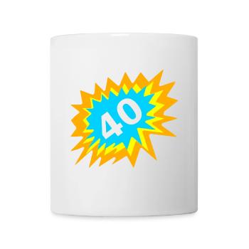 tolle Geburtstags tees, 40 bunt - Tasse - Weiß - Vorne