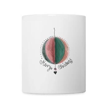Merry Christmas Christmas Tree Ball Illustration - Mug - white - Front