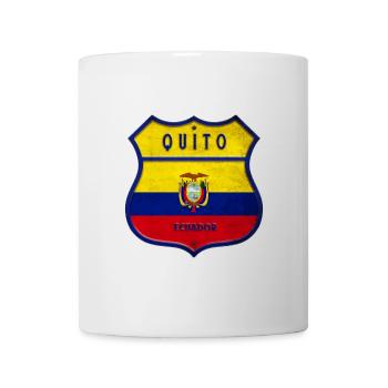 Design du drapeau de Quito, Équateur - Mug blanc - blanc - Devant