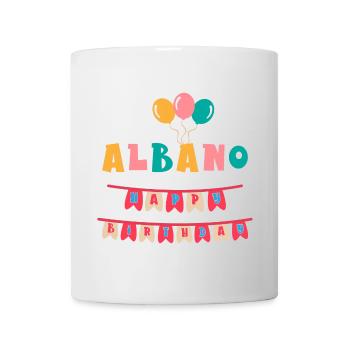 T-shirt Albano joyeux anniversaire joyeux anniversaire - Mug blanc - blanc - Devant