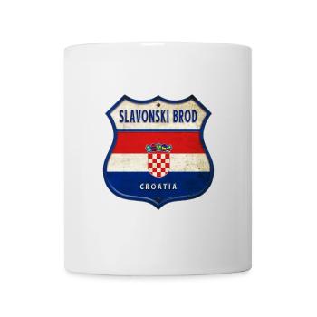 Slavonski Brod Croatia flag crest design - Mug - white - Front