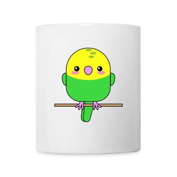 Perroquet Budgerigar - Mug blanc - blanc - Devant