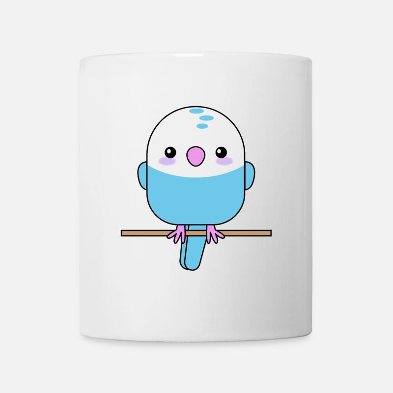 Niedlicher Wellensittich, Papagei, Vogel - Tasse - Weiß