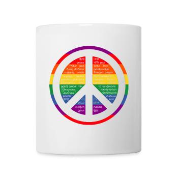 Signe arc-en-ciel de paix. - Mug blanc - blanc - Devant