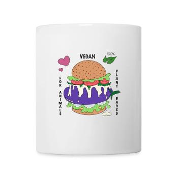 Vegan Burger Poster - Tasse - Weiß - Vorne