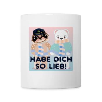 Habe Dich so lieb - Kapitän Bären - Tasse - Weiß - Vorne