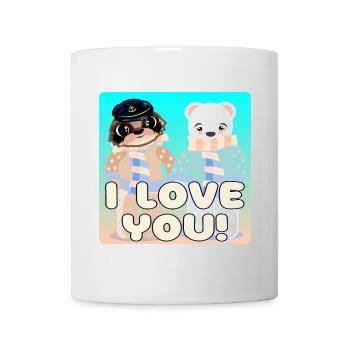 VALENTINSTAG ZITAT - SEGELPAAR - BÄR - Tasse - Weiß - Vorne