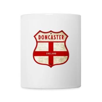 Doncaster England Flagge Wappen Design - Tasse - Weiß - Vorne
