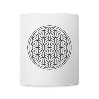 Blume des Lebens Schutzsymbol - Tasse - Weiß - Vorne