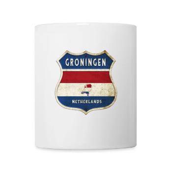 Groningen Niederlande Wappen Design - Tasse - Weiß - Vorne