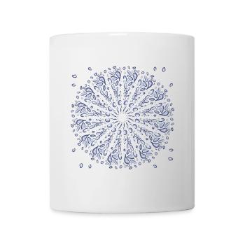 Azure Mandala Bloom - Mug - white - Front