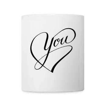 Je t’aime cœur Je t’aime - Mug blanc - blanc - Devant