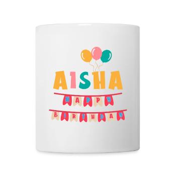 Aisha t-shirt joyeux anniversaire joyeux anniversaire - Mug blanc - blanc - Devant