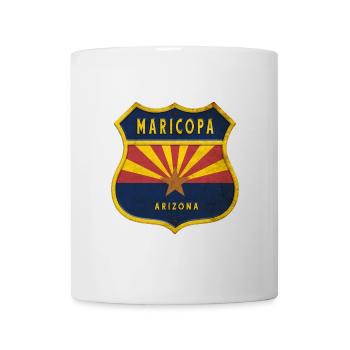 Design du blason du drapeau de Maricopa Arizona - Mug blanc - blanc - Devant