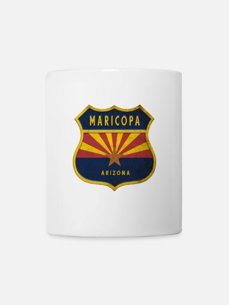 Maricopa Arizona flag crest design - Mug - white