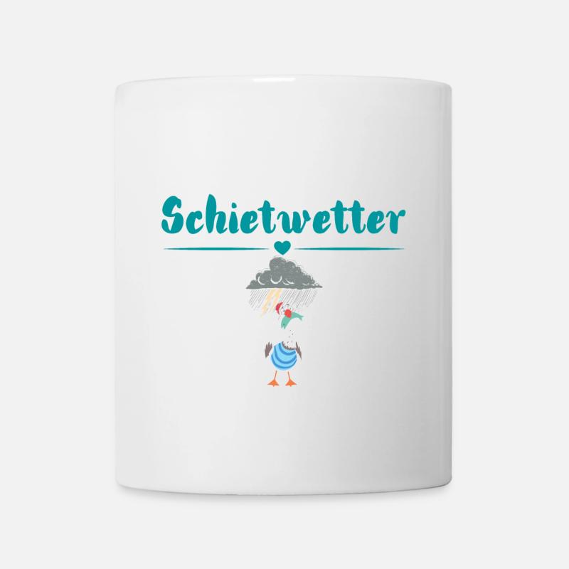Schietwetter Möwe. Maritime Kleidung - Tasse - Weiß