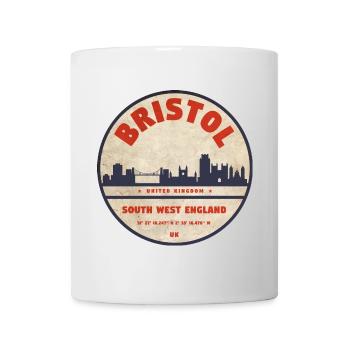 Bristol Skyline Vintage Badge - Tasse - Weiß - Vorne
