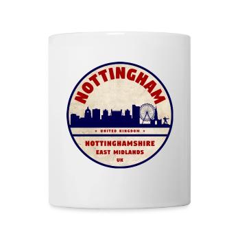 Nottingham Skyline Roundel - Mug - white - Front