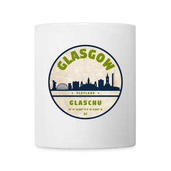 Glasgow Skyline Vintage Badge - Tasse - Weiß - Vorne