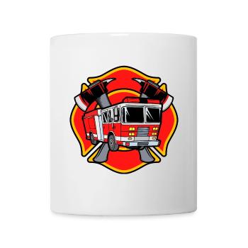 Feuerwehrauto Brandschutz Feuerwehr Retter - Tasse - Weiß - Vorne