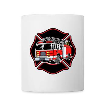 Feuerwehr Feuerwehrauto Brandschutz Löscharbeit - Tasse - Weiß - Vorne