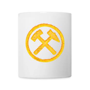 Hammer und Schlägel Bergbau Kohle Geschenk - Tasse - Weiß - Vorne