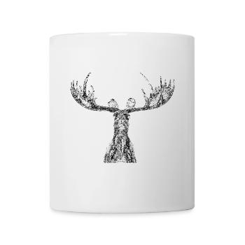 Skulptur Elch Kopf Schweden - Tasse - Weiß - Vorne