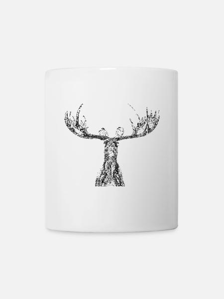 Skulptur Elch Kopf Schweden - Tasse - Weiß