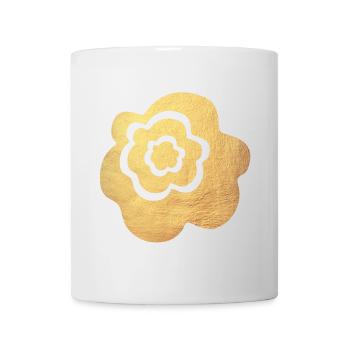 Yoga Méditation Namaste Fleur Fleur d’Or Yogi om - Mug blanc - blanc - Devant