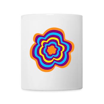 Rings Stripes Flower Yoga Meditation om - Mug - white - Front