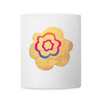 Gradient Flower Gold Yoga Meditation Namaste Om - Mug - white - Front
