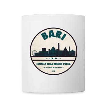 Bari Italia Skyline Emblem - Tasse - Weiß - Vorne