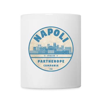 Insigne de la Skyline de Naples - Mug blanc - blanc - Devant