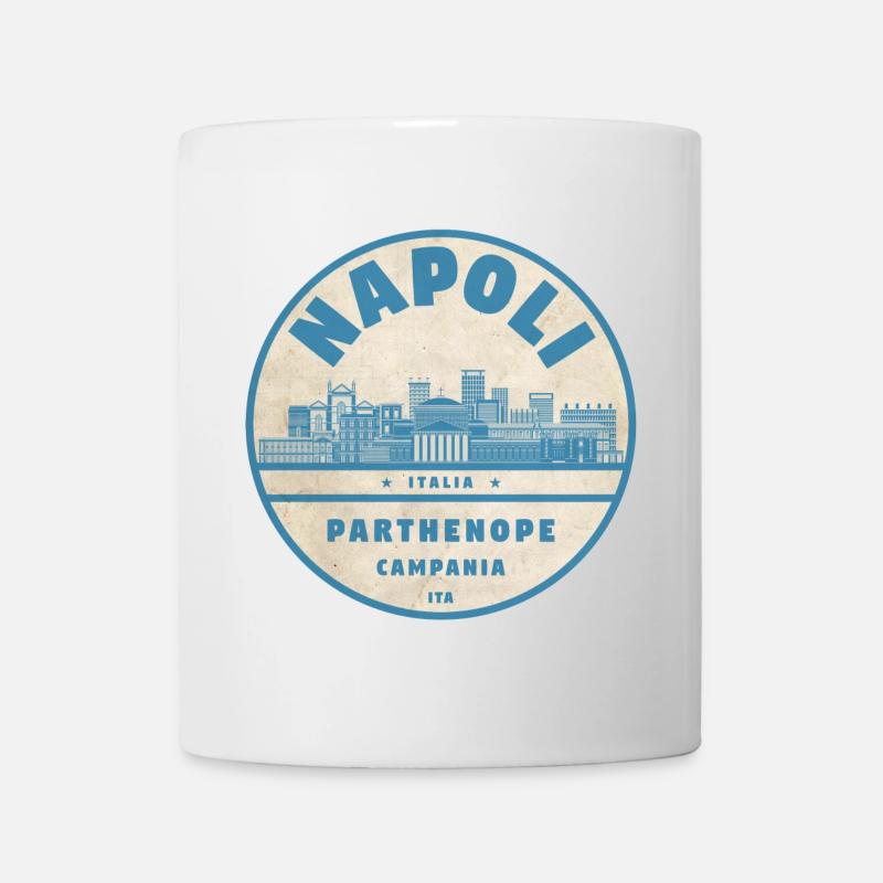 Insigne de la Skyline de Naples - Mug blanc - blanc