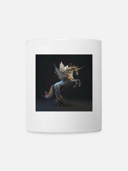 Magisches Blumen Einhorn - Tasse - Weiß