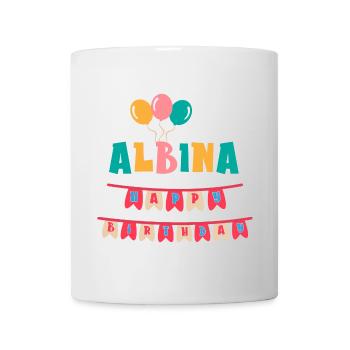 T-shirt Albina joyeux anniversaire joyeux anniversaire - Mug blanc - blanc - Devant