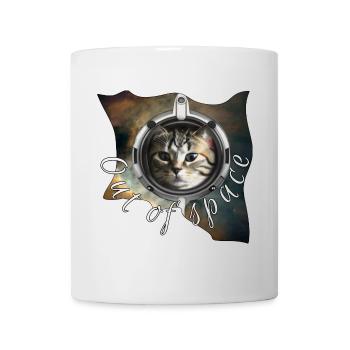 Space cat in helmet - Mug - white - Front