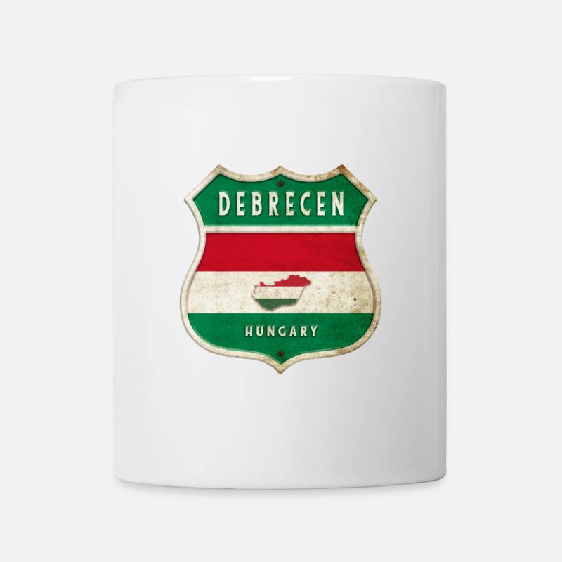 Debrecen Ungarn Wappen Flaggen Design - Tasse - Weiß