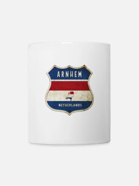 Arnhem Niederlande Wappen Design - Tasse - Weiß