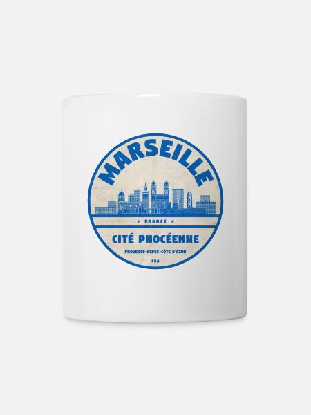 Marseille Cité Phocéenne Emblem - Tasse - Weiß