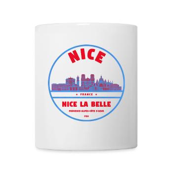 Belle silhouette de la ville de La Belle - Mug blanc - blanc - Devant
